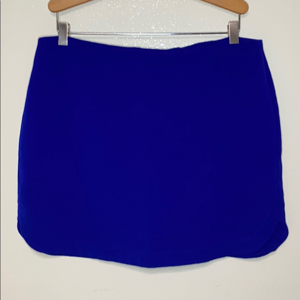 NWOT F21 blue mini skirt L